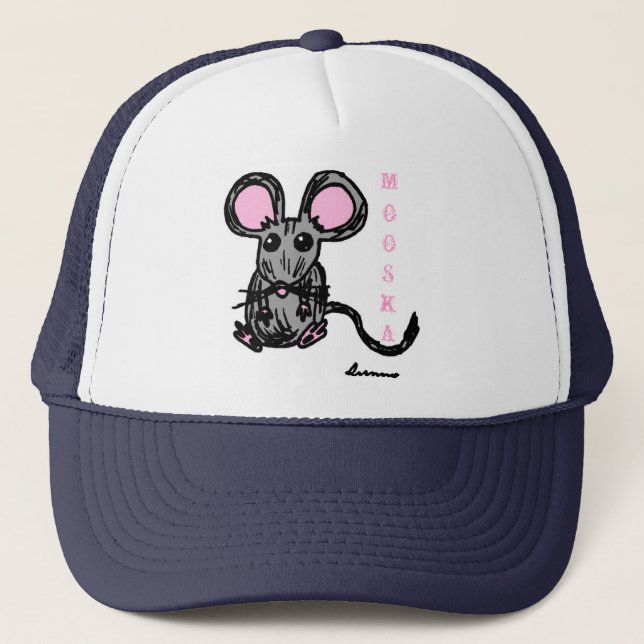 Cute Mooska Mouse Hat Truckerkeps (Framsida)