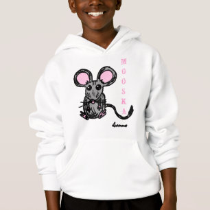 Cute Mooska Mouse Kids Hooded Sweatshirt Tröja