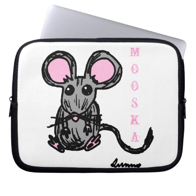 Cute Mooska Mouse Laptop sleeve (Framsidan)
