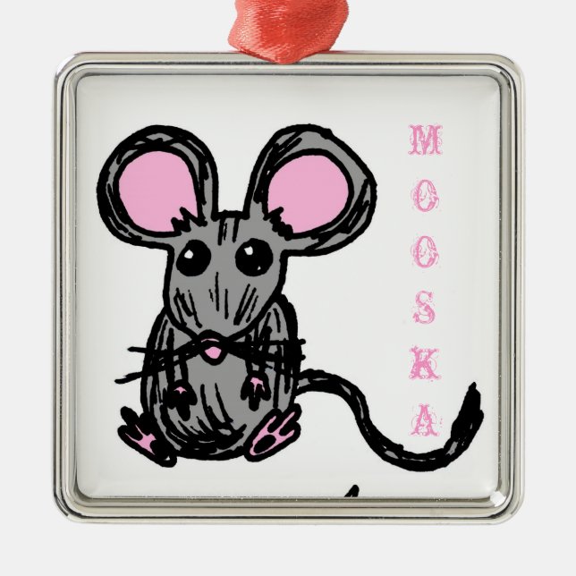 Cute Mooska Mouse Ornament (Framsidan)
