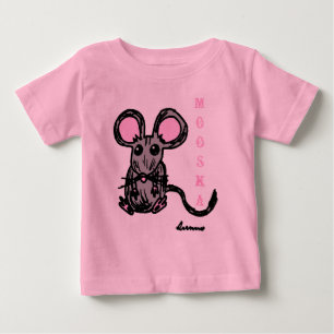 Cute Mooska Mouse Småbarn, Långvarigt Sleeve T-Shi Tee Shirt