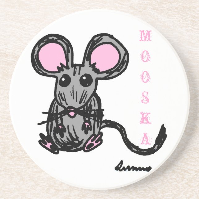 Cute Mooska Mouse Underlägg (Framsidan)
