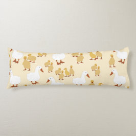 Cute Mor Anka & Baby Duckling Mönster Kroppskudde