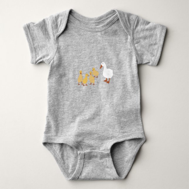 Cute Mor Anka & Baby Ducklings T Shirt (Framsida)