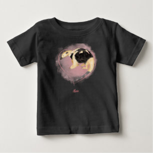 Cute mor & baby tamandua baby T-shirt (färg)