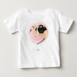 Cute mor & baby tamandua baby T-shirt (vit)