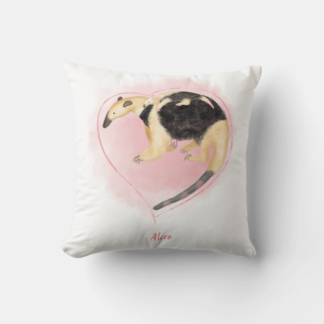 Cute mor & baby tamandua-daghem kudde (Framsida)