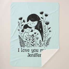 Cute Mor & Dotter Hugger Mors dag Blue