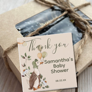 Cute Mor Goose Daisys Baby Shower Tack Gåvor Etiketter