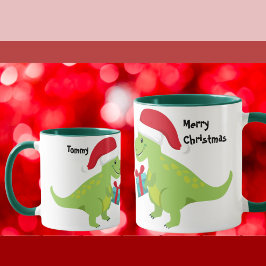 Cute Mor T-Rex Ge sin julCheer för Baby Mugg
