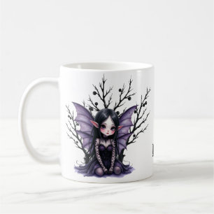 Cute Mörk Fairy with Fladdermus Vingar Kaffemugg