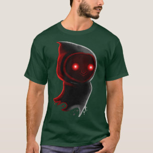 Cute Mörk Kawaii Chibi Red Ögon Halloween T Shirt