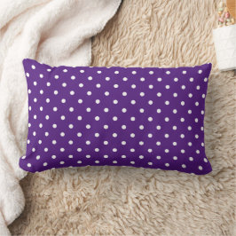 Cute Mörk Lila Polka dots Mönster Lumbarkudde