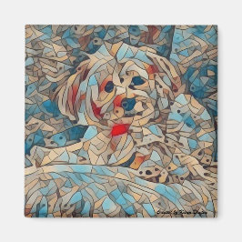 Cute Morkie Magnet of Copper