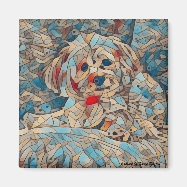Cute Morkie Magnet of Copper (Framsidan)