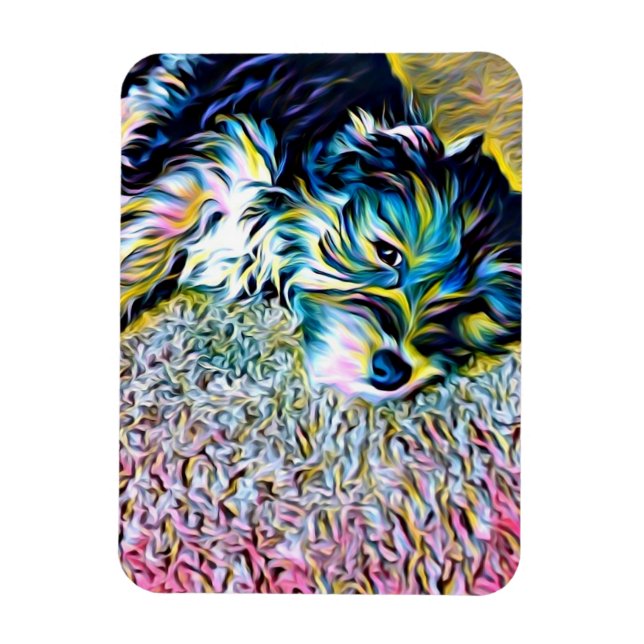 Cute Morkie Magnet of Penny (Vertikal)