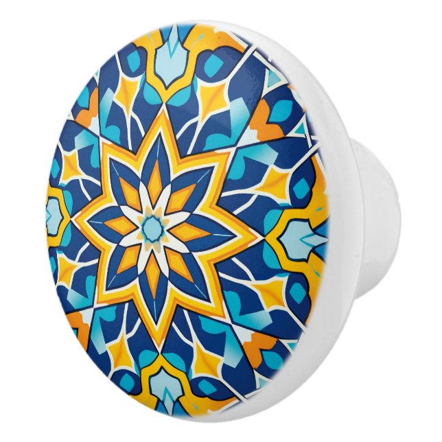 Cute Moroccan Faux tile stil Knopp (Höger)