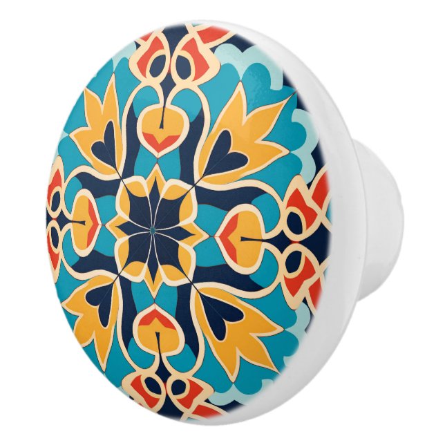 Cute Moroccan Faux tile stil Knopp (Höger)