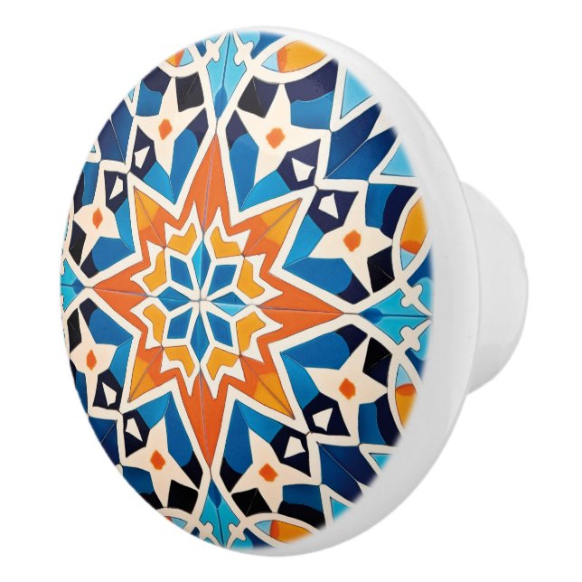 Cute Moroccan Faux tile stil Knopp (Höger)