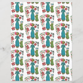 Cute Mors dag Blommigt Röd ros-skräpbok Papper