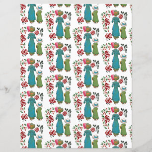 Cute Mors dag Blommigt Röd ros-skräpbok Papper