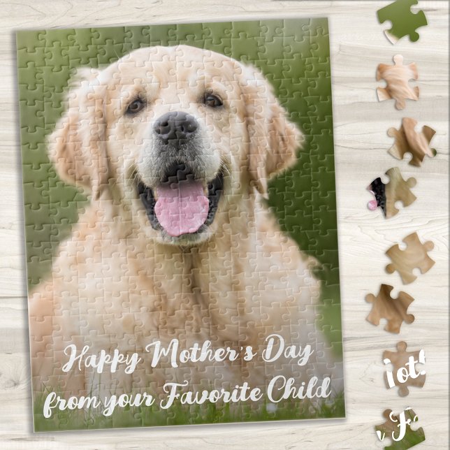 Cute Mors dag Favorite Child Pet Hund Photo Pussel (Skapare uppladdad)