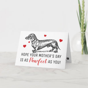 Cute Mors dag från Hund   Dachshund Kort