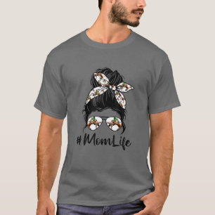 Cute Mors dag Messy Bun Wrestling Mamma Mamma Wo T Shirt