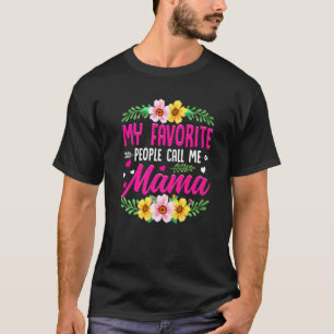 Cute Mors dag Mina favoriter kallar mig Mamma T Shirt
