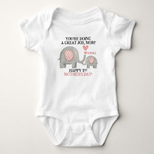 Cute Mor's Day Gift Mamma och Baby Elephant T Shirt