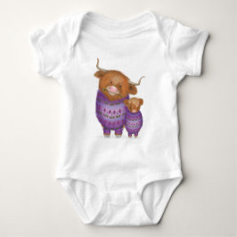 Cute morsa & baby Highland cobodydress baby T Shirt