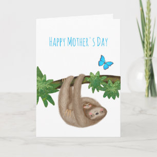 Cute morsa & baby slottet Mors dag Kort