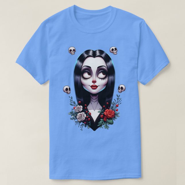 Cute Morticia Addams T Shirt (Design framsida)