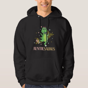 Cute Moster Dinosaur Florist Auntie Hoodie