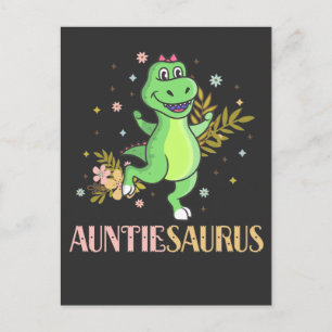 Cute Moster Dinosaur Florist Auntie Vykort