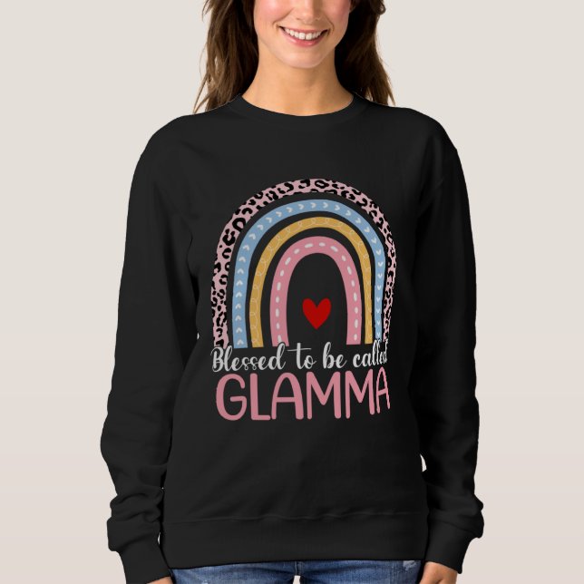 Cute Mother s Day Blessed To Be Called Glamma Rain T Shirt (Framsida)