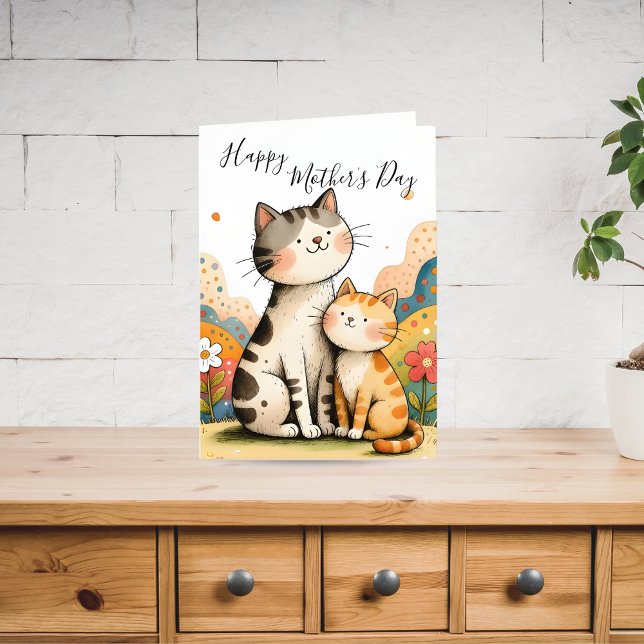 Cute Mother’s Day Cat Card Helgkort (Skapare uppladdad)