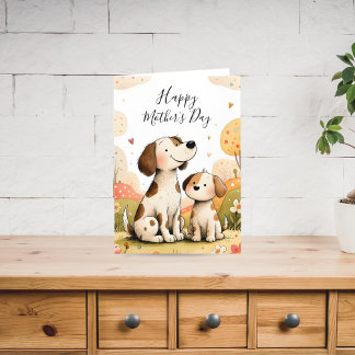 Cute Mother’s Day Dog Card Helgkort