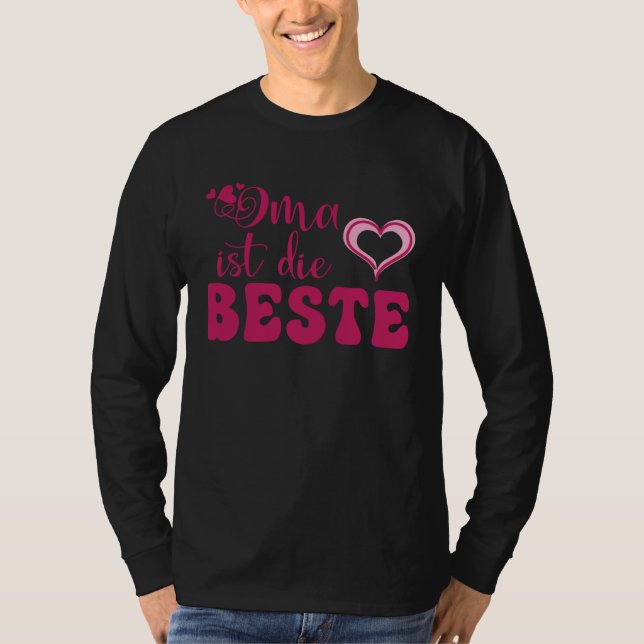 Cute Motheru2019s Day Love Heart Women Oma ist die T Shirt (Framsida)
