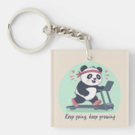 Cute Motivational Panda på Treadmill