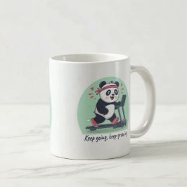 Cute Motivational Panda på Treadmill Kaffemugg