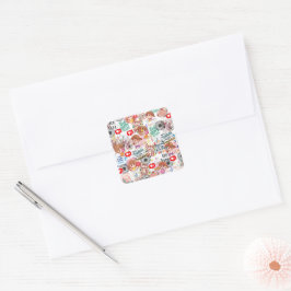 Cute Motivational – Positive Quote Kawaii  Fyrkantigt Klistermärke