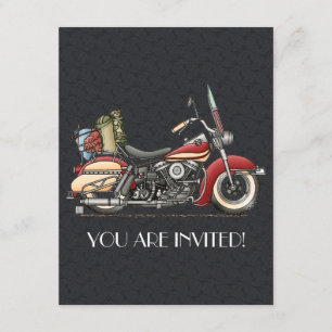Cute Motorcykel Inbjudningar