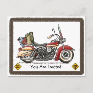 Cute Motorcykel Inbjudningar