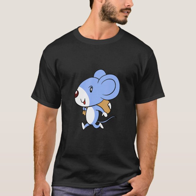 Cute  Mouse Animals T Shirt (Framsida)