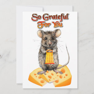 Cute Mouse är så tacksam för ditt hälsningskort Julkort