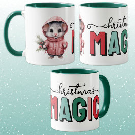 Cute mouse christmas magic mugg