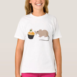 Cute Mouse Eating Halloween Eyeball Cupaka T Shirt