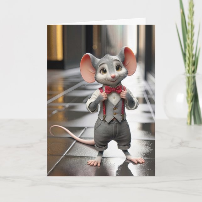 Cute Mouse för att bli äldre Kort (Framsida)