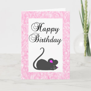 Cute Mouse Grattis på födelsedagen Card Kort